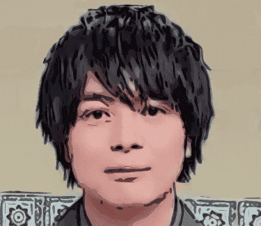 「まつたけ弥太郎の表名義である榎木淳弥」の顔イラスト