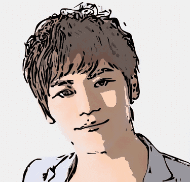 「テトラポット登の表名義である古川慎」の顔イラスト