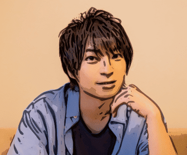 「魁皇楽の表名義である柿原徹也」の顔イラスト