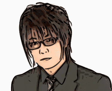 「犬神帝の表名義である森川智之」の顔イラスト