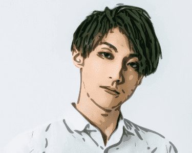 「もり犬輔の表名義である三本木大輔」の顔イラスト