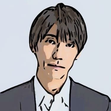 「やじまのぼるの表名義である須藤翔」の顔イラスト