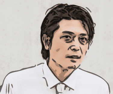 「沖野靖広の表名義である高橋広樹」の顔イラスト